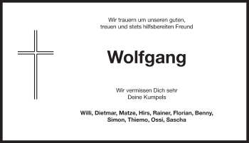 Traueranzeige von Wolfgang Giering von Pegnitz-Zeitung